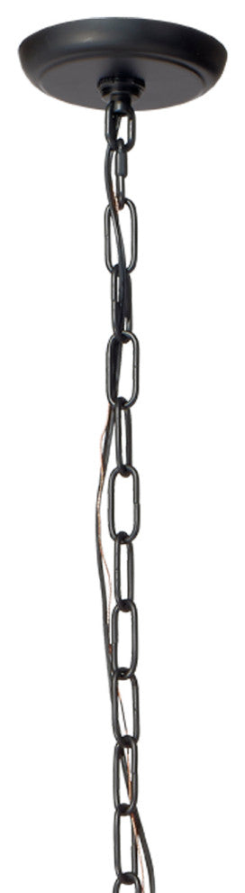 Blooming Iron 6-Light Chandelier, Black