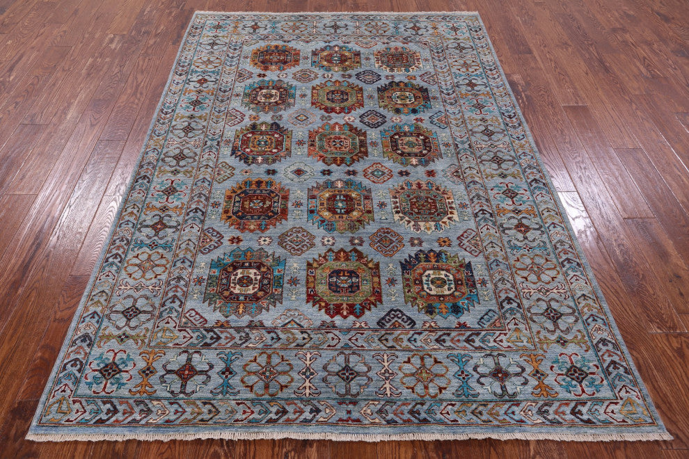 Fine Turkmen Ersari Handmade Rug 5' 8" X 8' 1" Q10575