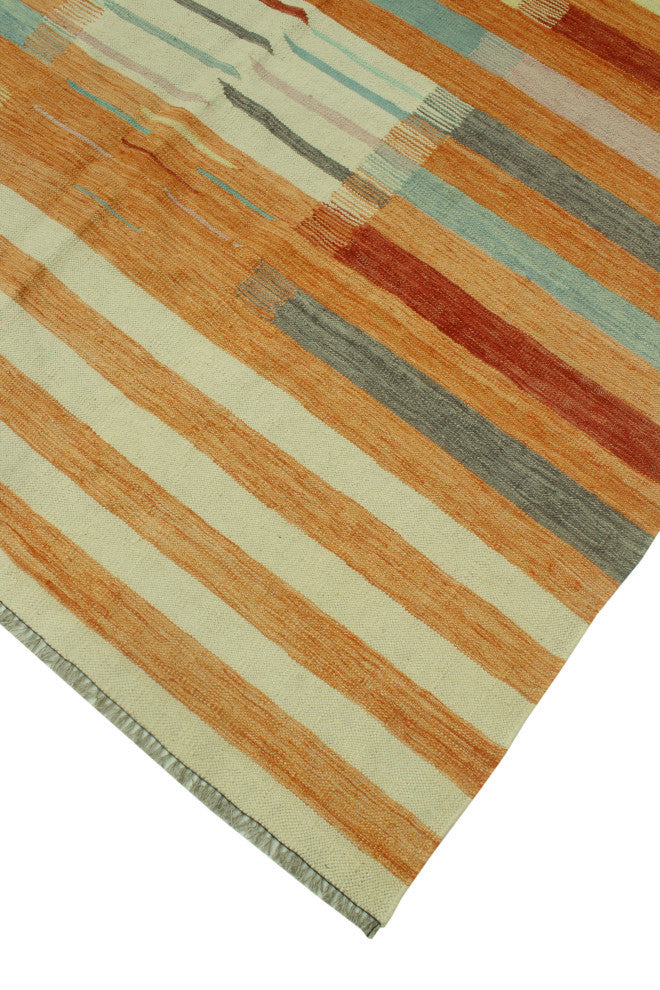 Winchester Kilim Berna Orange/Ivory Rug, 6'7x9'10