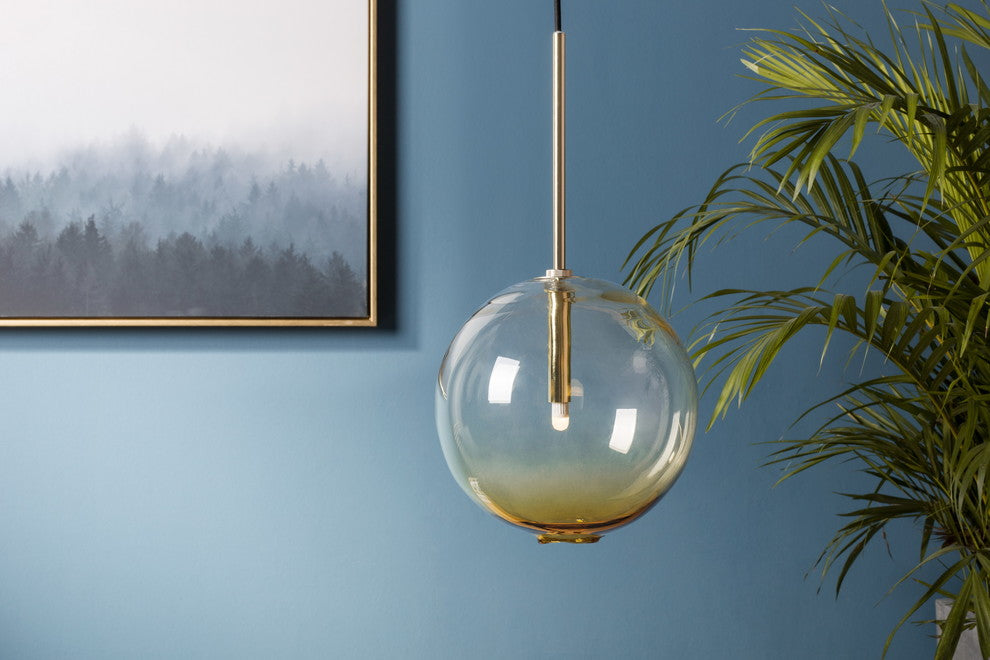 Zurich Pendant Light, Amber, 9.9"