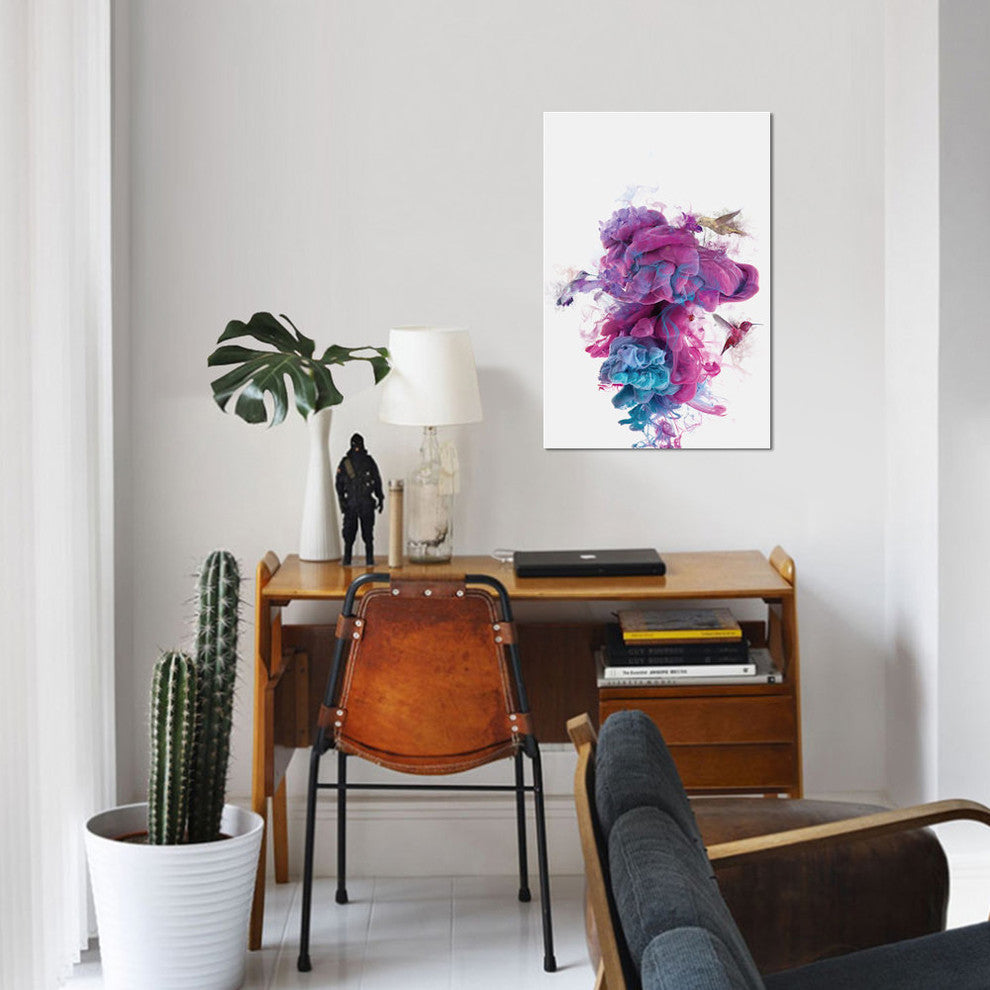 "Hummingbirds Ink" by Daniel Taylor, Canvas Print, 18"x12"