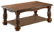 Benzara BM171403 Rubber Wood Ash Burl Coffee Table, Brown
