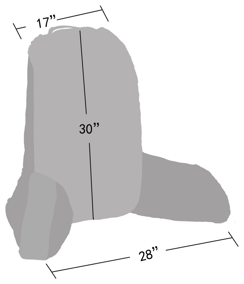 Faux Fur Bedrest Shell, Umber, 28"x30" X17"