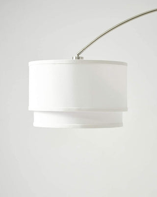 Brightech Mason - Arc Floor Lamp with Unique Hanging Drum Shade, Nickel