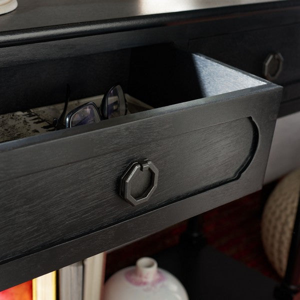 Safavieh Allura 2 Drawer Console Table, Black