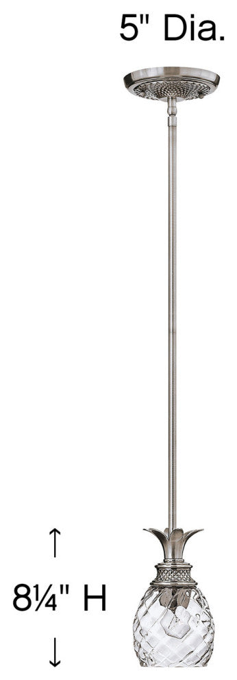 Hinkley Plantation Extra Small Pendant, Polished Antique Nickel
