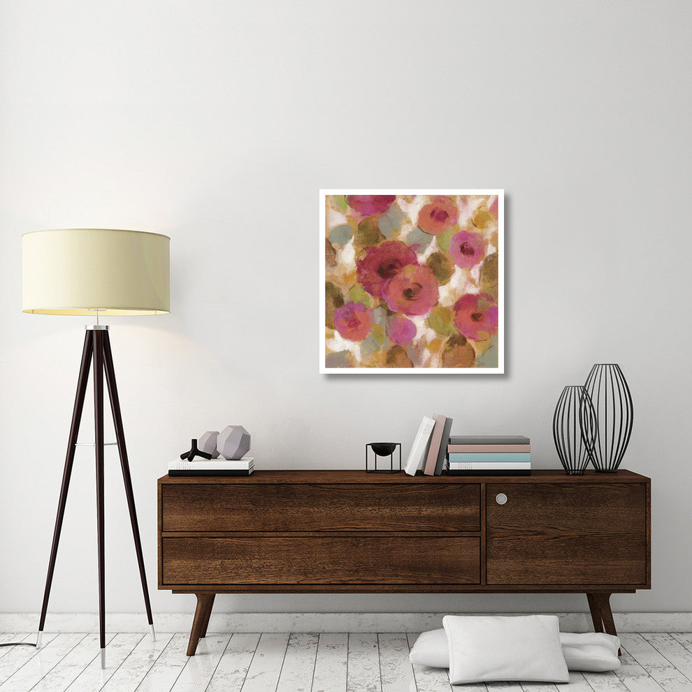"Glorious Pink Floral II" Digital Paper Print by Silvia Vassileva, 32"x32"