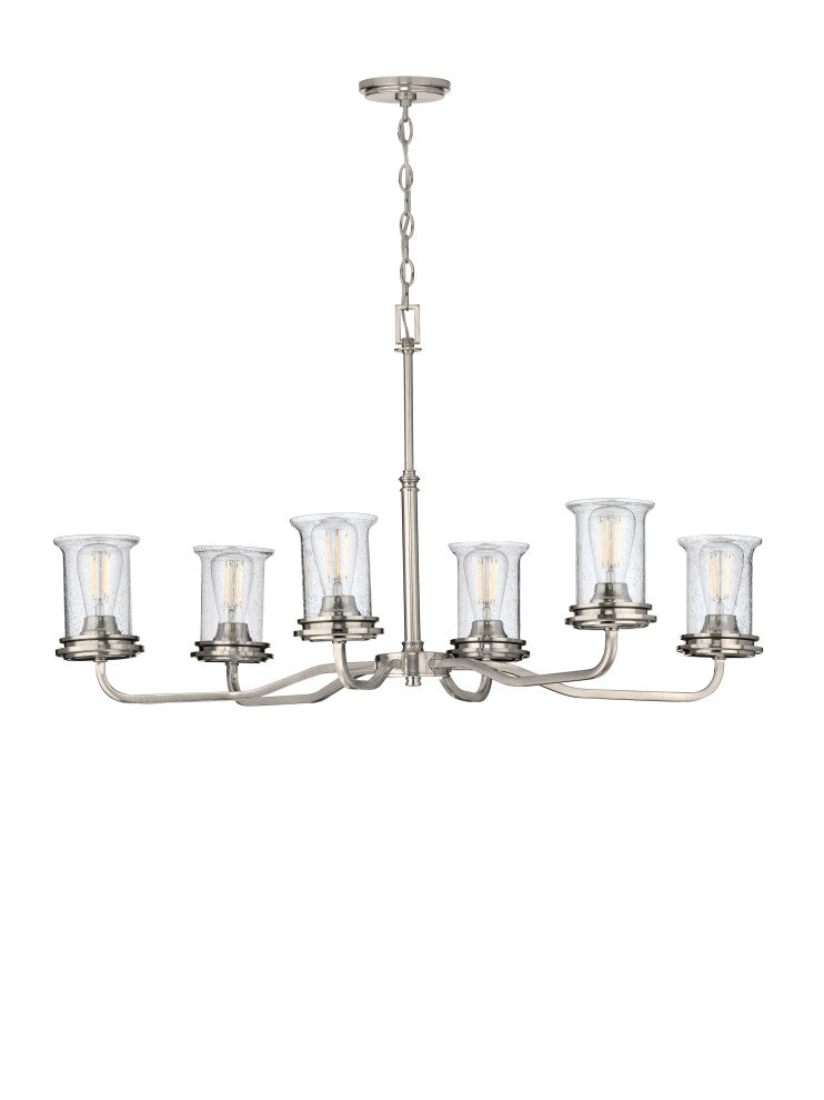Luxury French Country Chandelier, Brushed Nickel, UHP3790