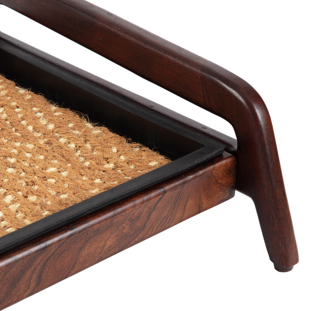 Single-Tier Brown Stand With 2-Pair Rubber Boot Tray Mersey