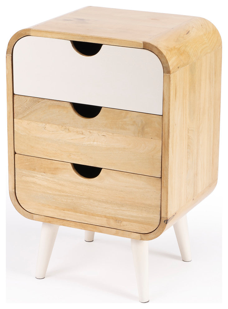 Danville Modern Nightstand, White
