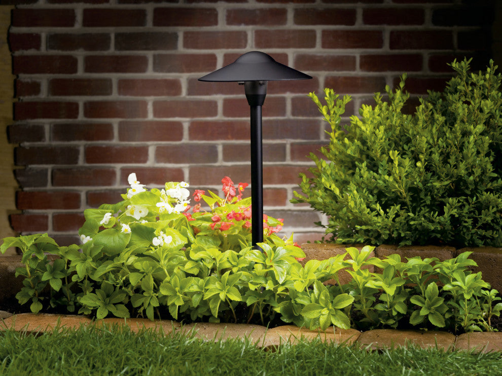 Textured Black Path and Spread 1-Light 12V