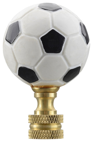 Aspen Creative 24022-12, 2 Pack, Plastic Soccer Ball Finial with Solid Brass