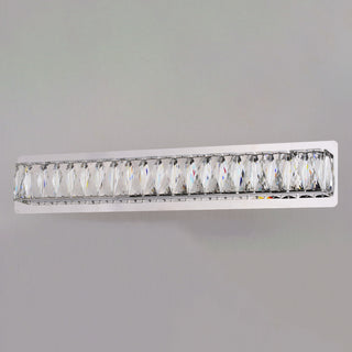 Melrose 26" Integrated LED Chrome Crystal Bath Bar Vanity Light