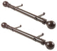 Serena 1.5" Side Curtain Rod, Cocoa, 18"
