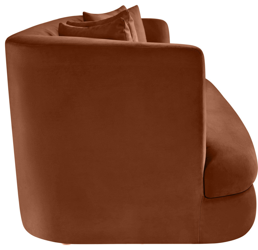 Alder Upholstered Chair, Cognac, Velvet, Sofa