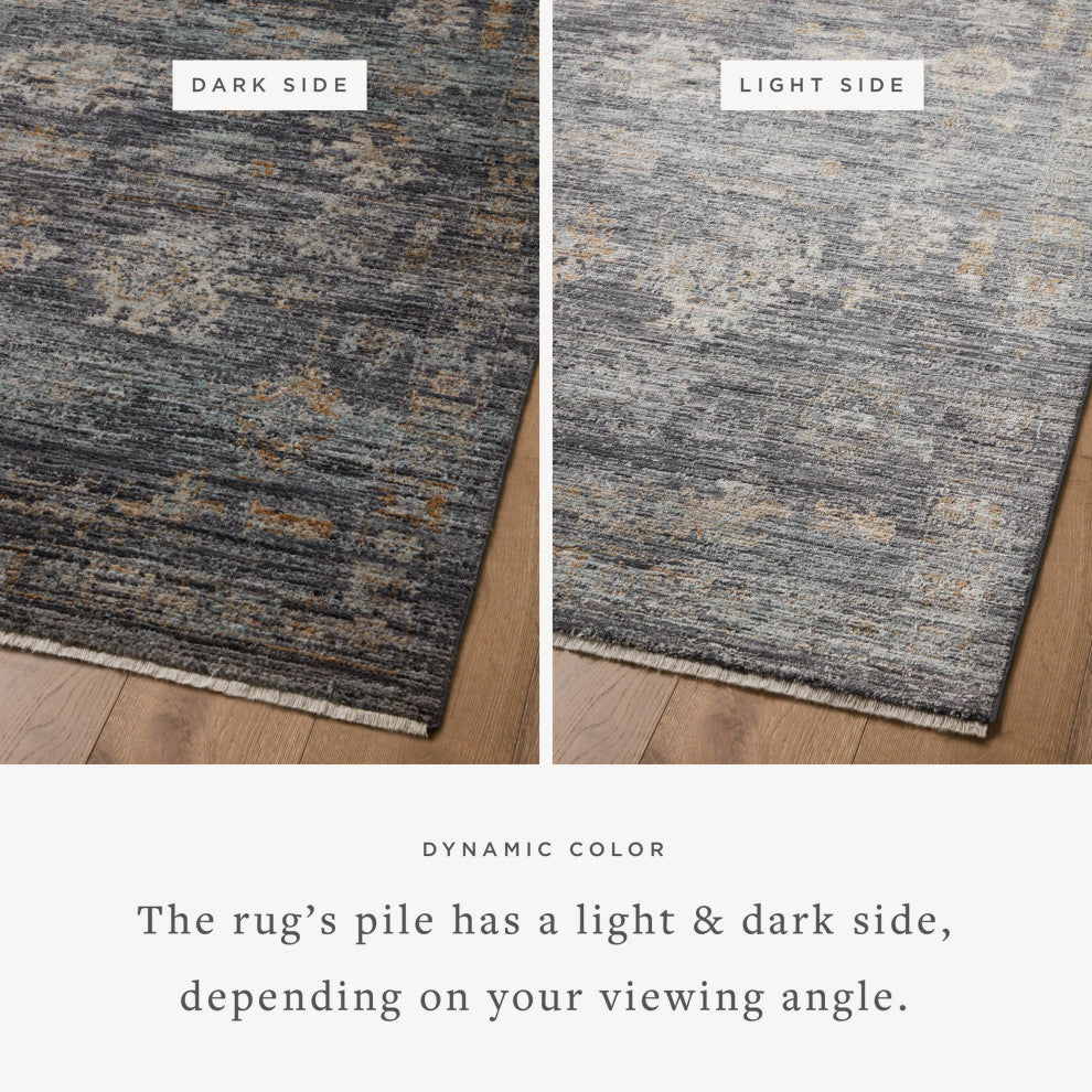Jean Stoffer x Loloi Katherine Ink / Jade 7'-10" x 7'-10" Round Area Rug