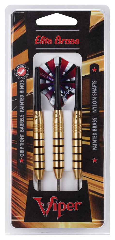 Viper Elite Brass Steel Tip Darts, 25 Grams