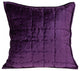 20" X 7" X 20" Transitional Purple Solid Quilted Pillow Cover With Poly Insert
