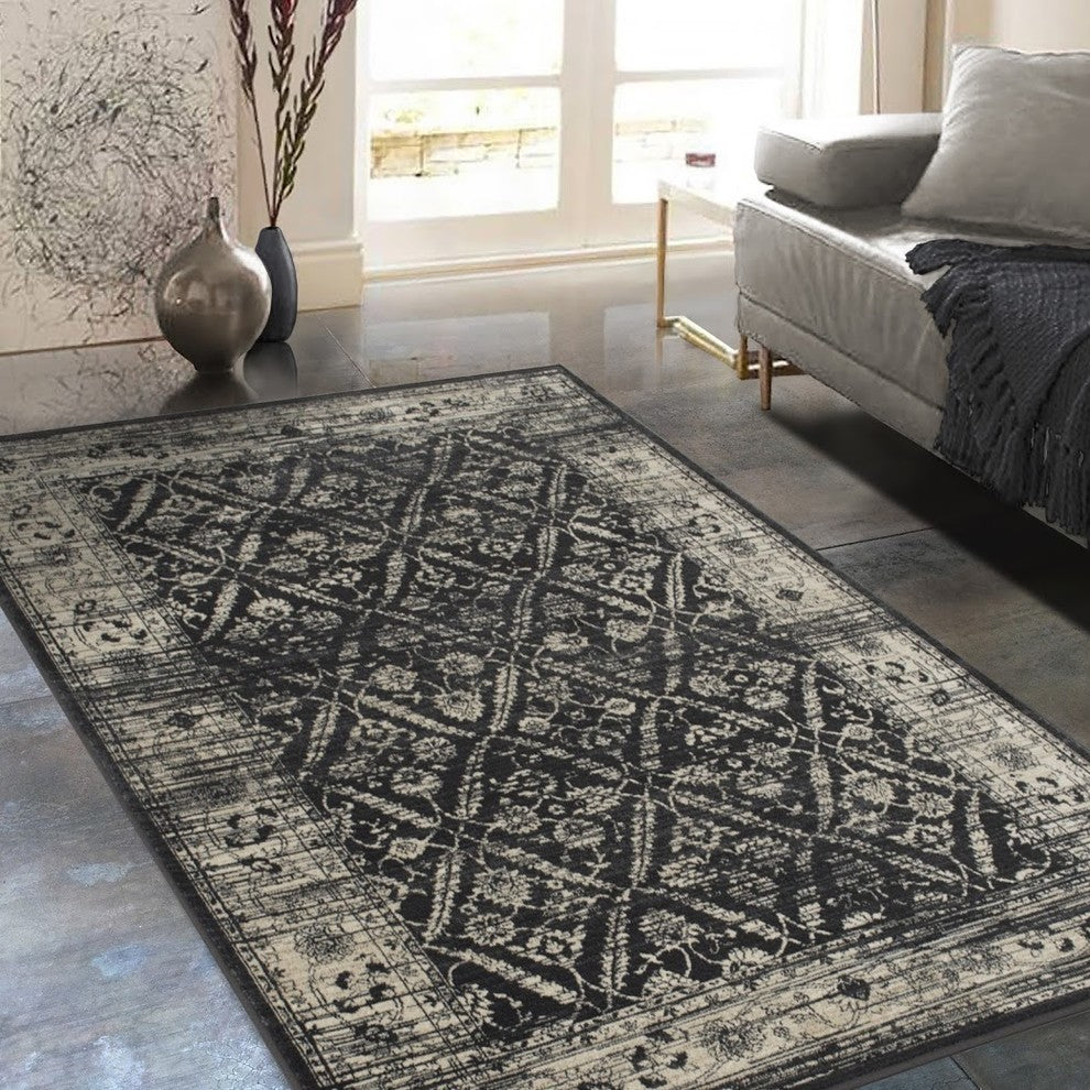 Allstar Rugs Persian Rectangular Accent Rug, Gray, 8'x10'