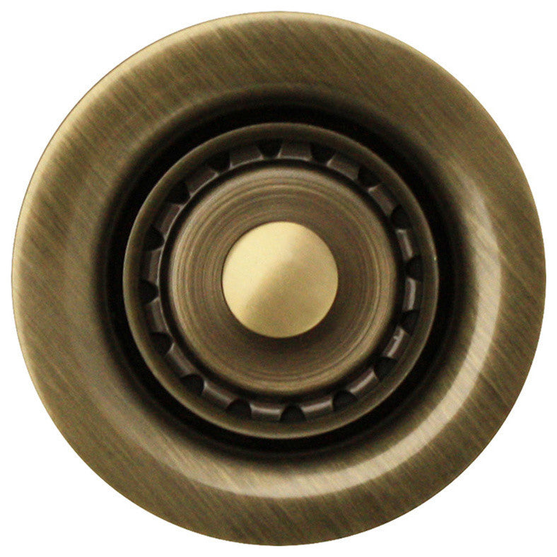 2" Basket Strainer, Antique Brass