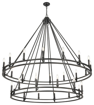 Z-Lite 4005-28 Dennison 28 Light 60"W Taper Candle Ring - Matte Black