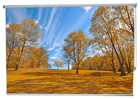 "Autumn Hilltop" Artwork, 6' Shade, Partial Sheer, Left