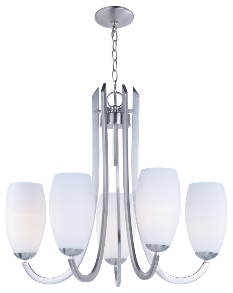 Taylor 5 Light Chandelier, Satin Nickel