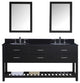 Virtu Caroline Estate 72" Double Bathroom Vanity, Espresso, Mirrors