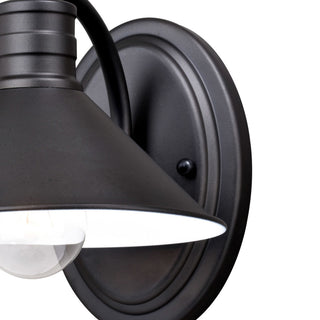 Akron 1-Light Vanity Oil Rubbed Bronze and Matte White