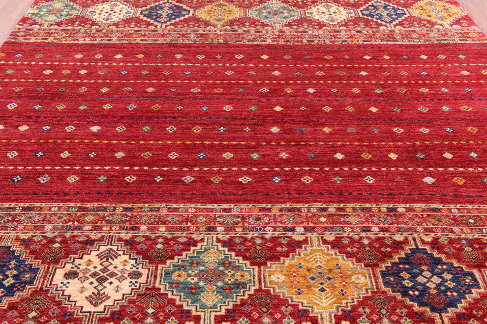 Khorjin Super Kazak Handmade Wool Rug 8' 2" X 9' 6" Q5348