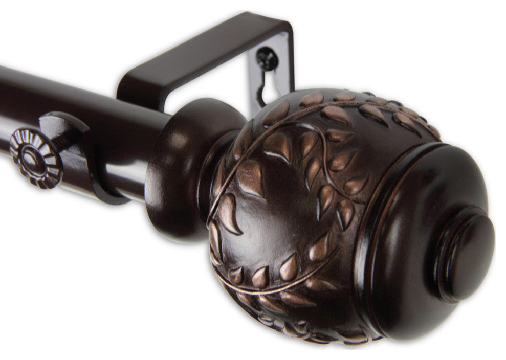 Mathilda Curtain Rod 1" Od 48-84", Bronze