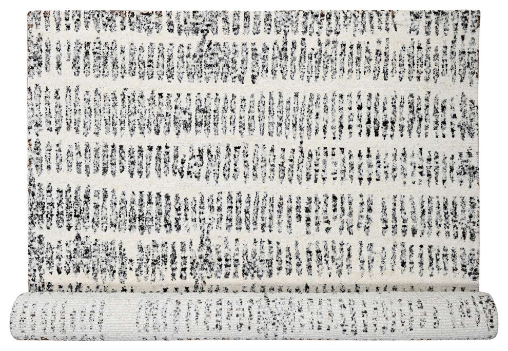 White Heat Modern Design Wool Hand Knotted Oversized Oriental Rug 12'1"x17'9"