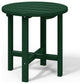 Adirondack Round Outdoor Side Table, Dark Green