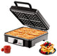 VEVOR 4 Slices Square Waffle Maker 1200W Electric Non-Stick Waffle Iron 120V
