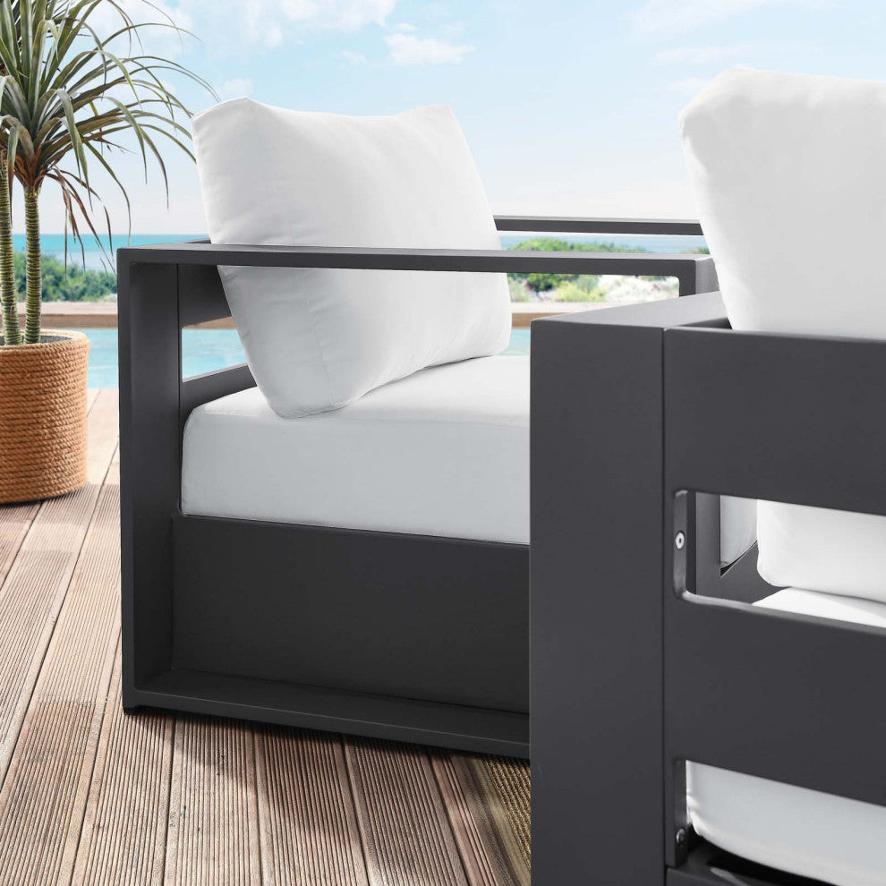 Modway Tahoe outdoor Patio Powder-Coated Aluminum 2-Piece Armchair Set