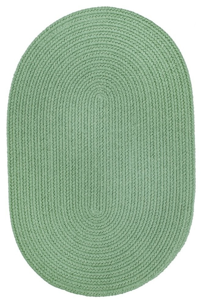 Rhody Rug Wearever Poly Rug, Celadon, 2'X8' Oval