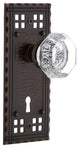 Craftsman Plate Privacy Waldorf Knob, Timeless Bronze
