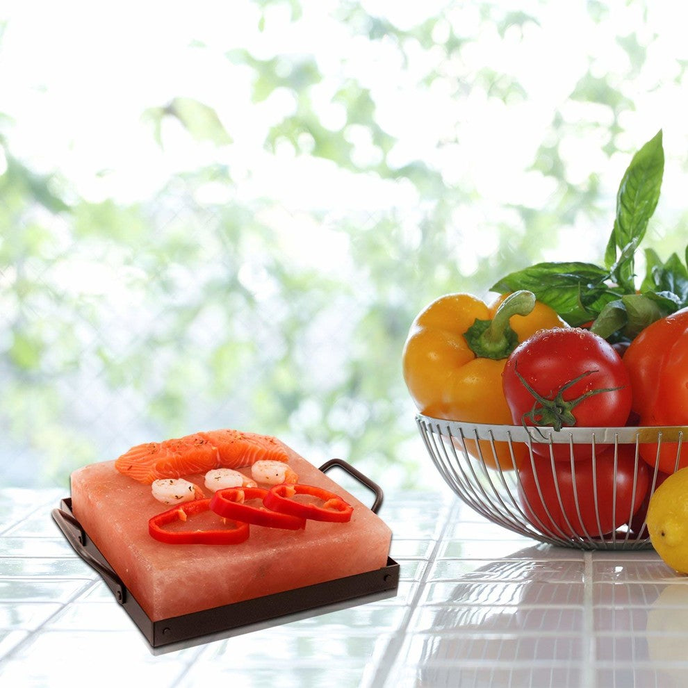 WBM Himalayan Chef Natural Rock Salt Cooking Plate Set With Tray
