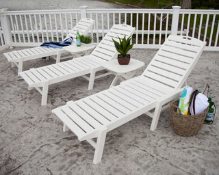 Nautical Chaise With Wheels, Black