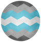 Demi Boy Chevron Chenille Rug, Demi Boy Chevron, 5' Round