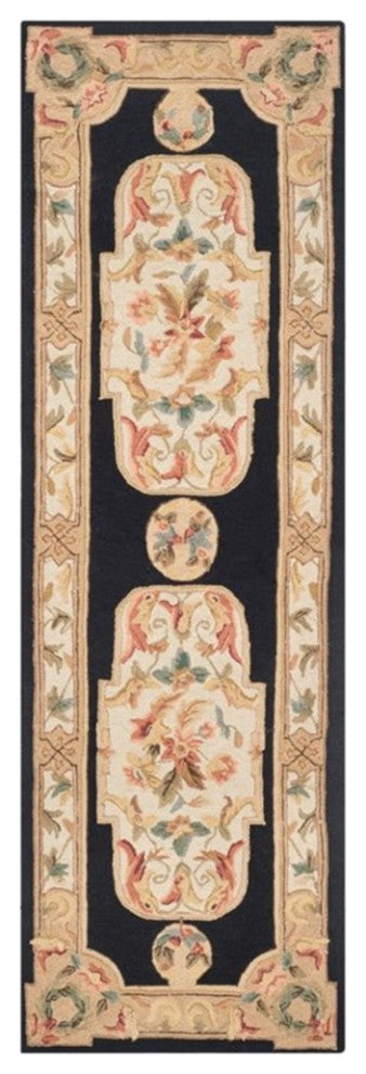 Safavieh DuraRug 3' X 5' Hand Hooked Rug in Navy and Ivory