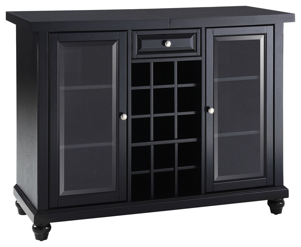 Cambridge Sliding Top Bar Cabinet, Black