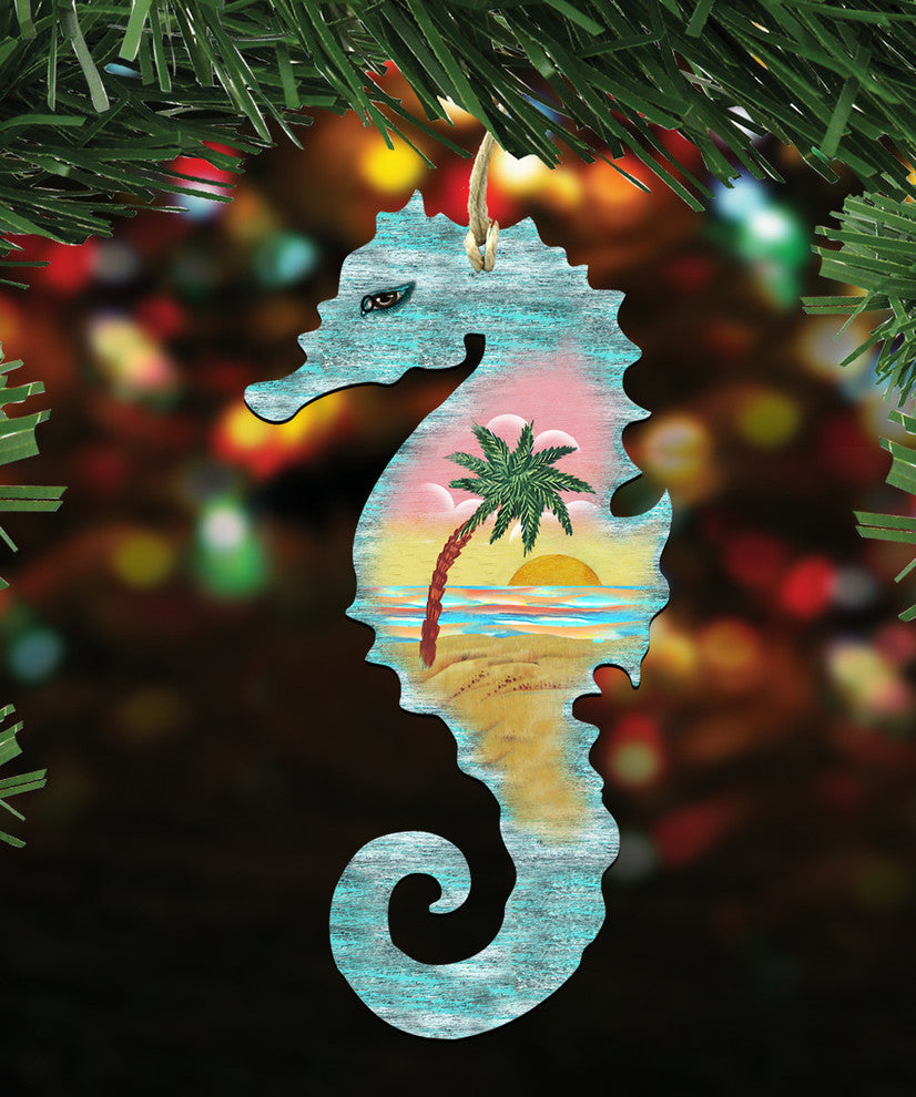 Seahorse Scenic Ornament, Set of 3