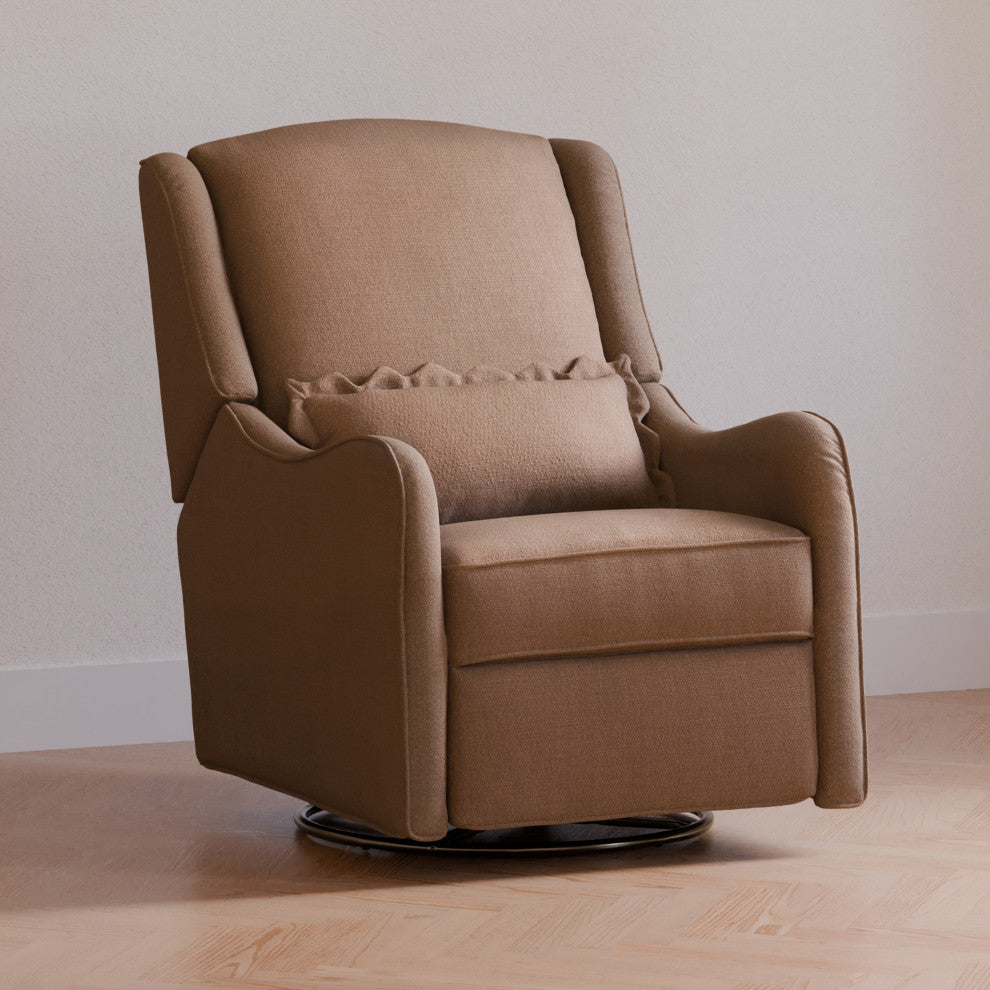 Devon Recliner and Swivel Glider, Performance Dusty Rose Eco-Basketweave