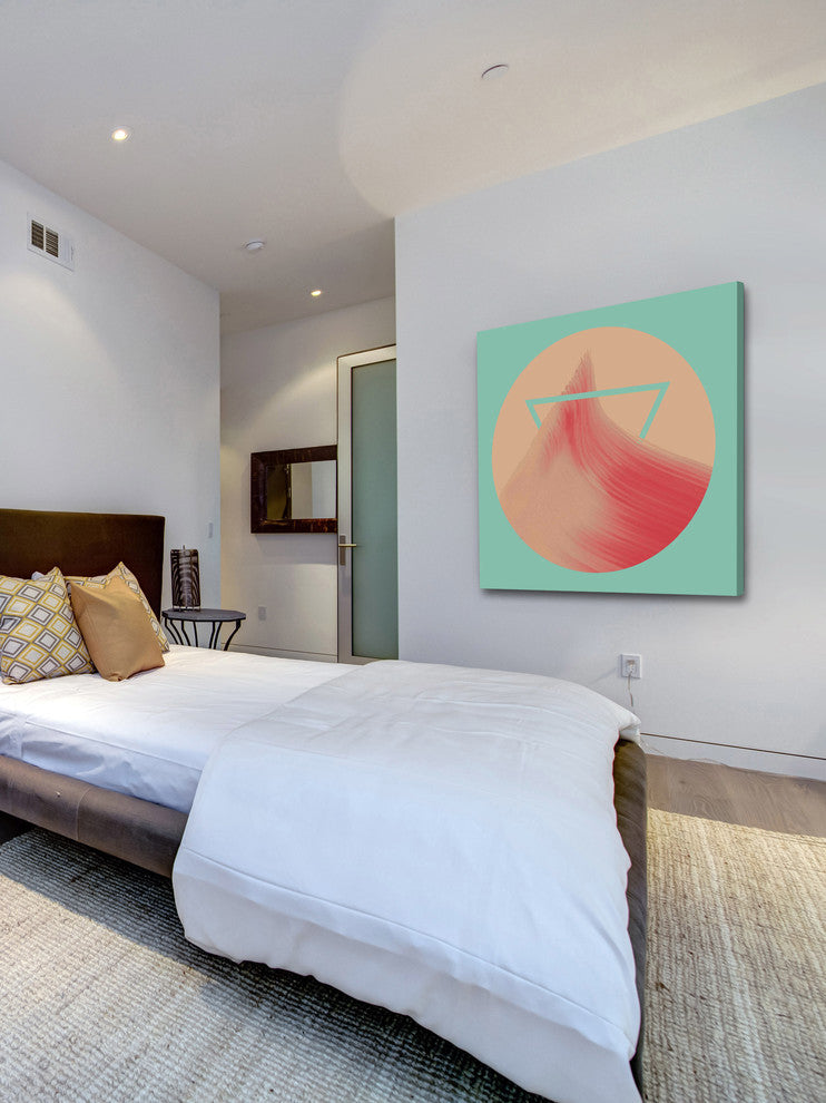 Marmont Hill, "Pink Peak" by Bryon White Painting Print on Wrapped Canvas, 40x40