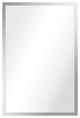 Contempo Stainless Steel Gold Wall Mirror, Polished Silver, 24"x36"