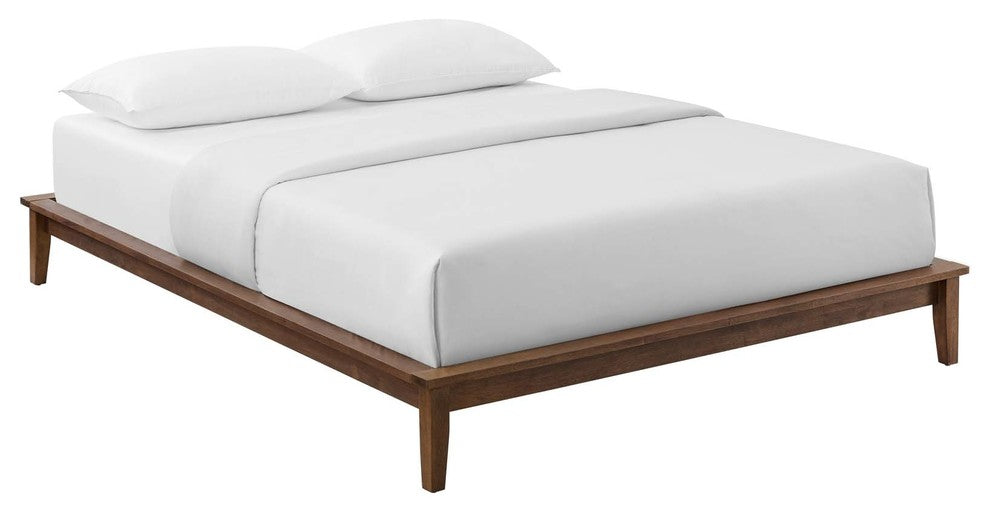 Lodge Queen Wood Platform Bed Frame, Cappuccino