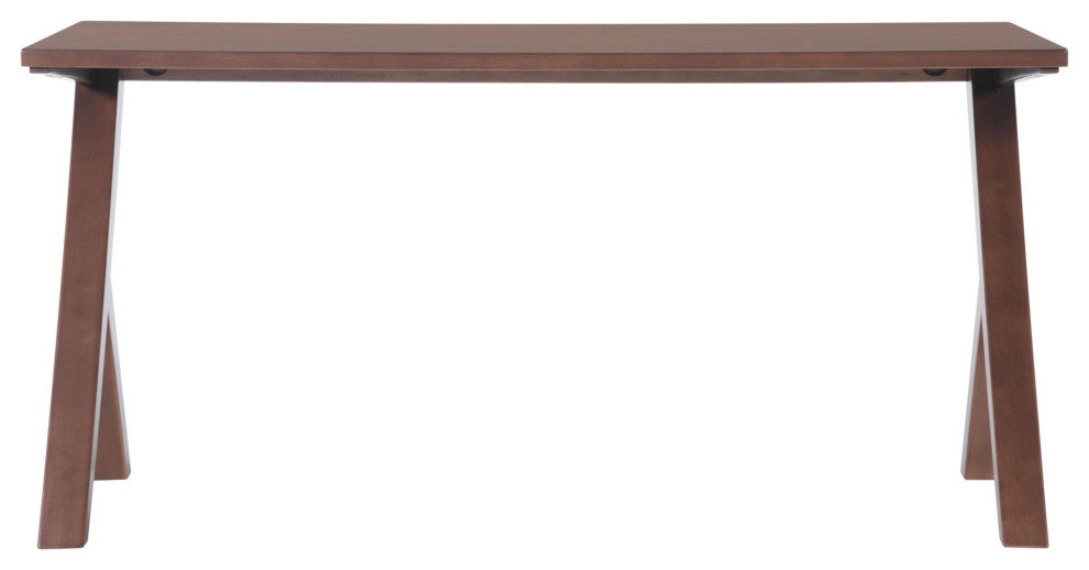 Computer Work Desk, Rectangular, Wood, Walnut, Home Business Office Furniture