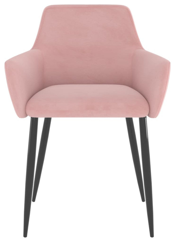vidaXL Dining Chairs 4 pcs Pink Velvet