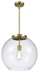 Athens Pendant, Antique Brass, Clear, Clear